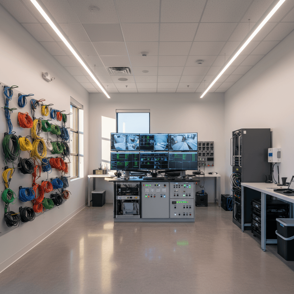 Complete integrated security system installation overview