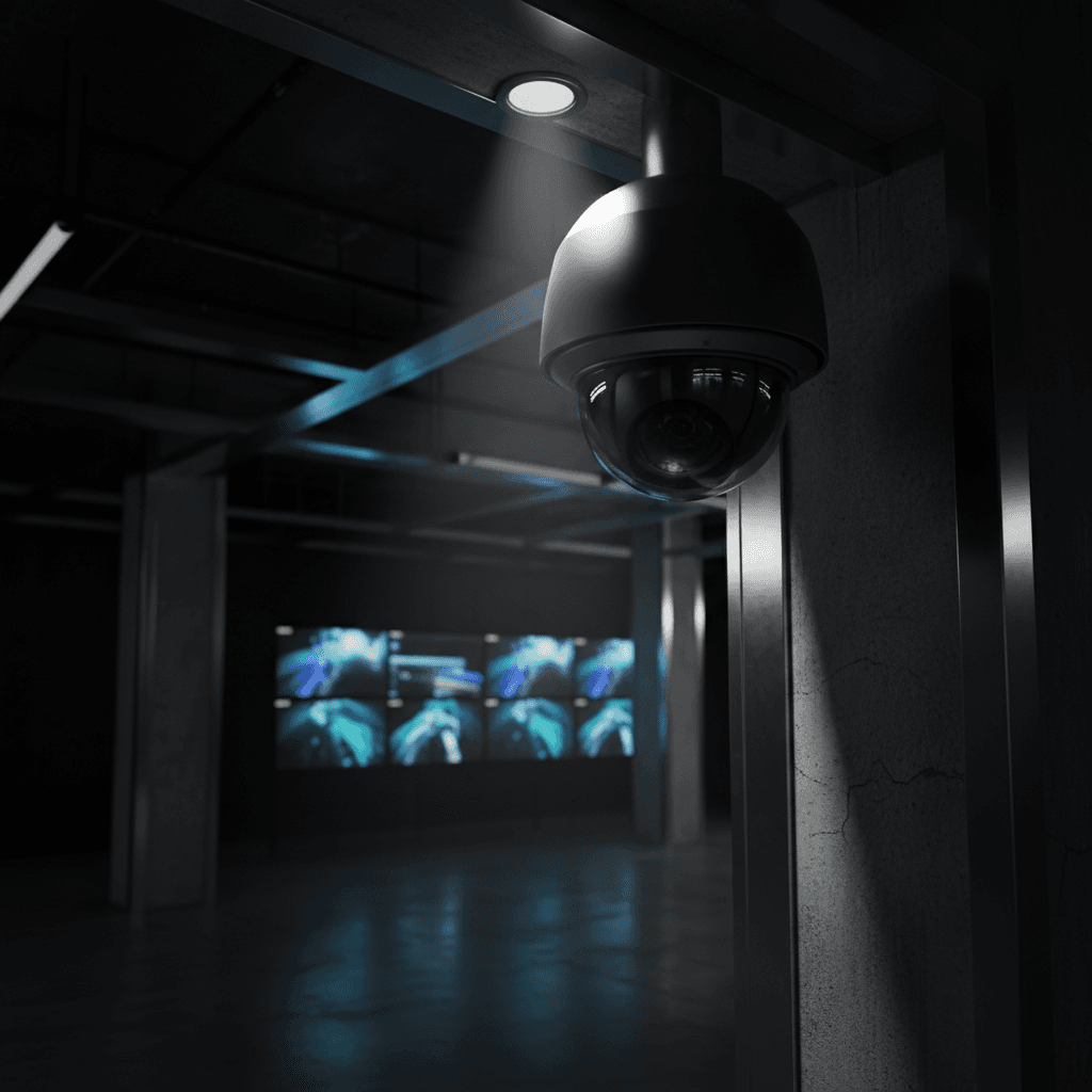 CCTV dome camera installation