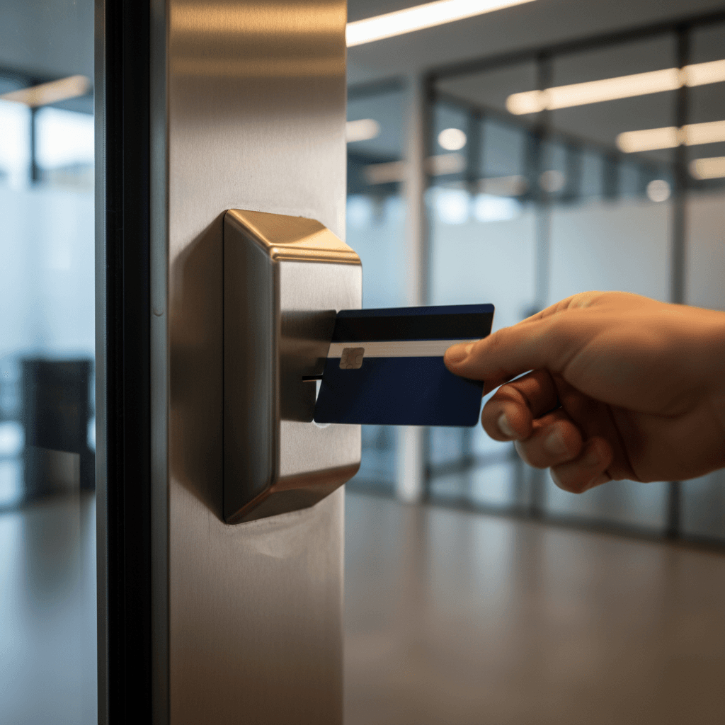 Access control card reader installation
